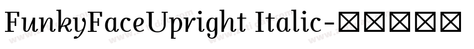 FunkyFaceUpright Italic字体转换